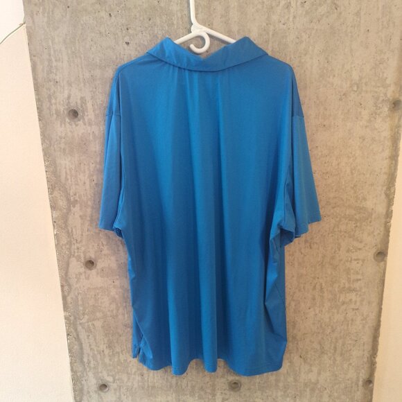 Adidas Golf Mens 3XL Solid Blue Performance Polo Shirt - Picture 2 of 9